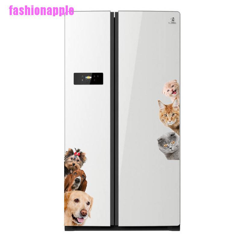 Sticker Dán Tường / Cửa Sổ / Tủ Lạnh Famy Hình Chó Mèo 3d