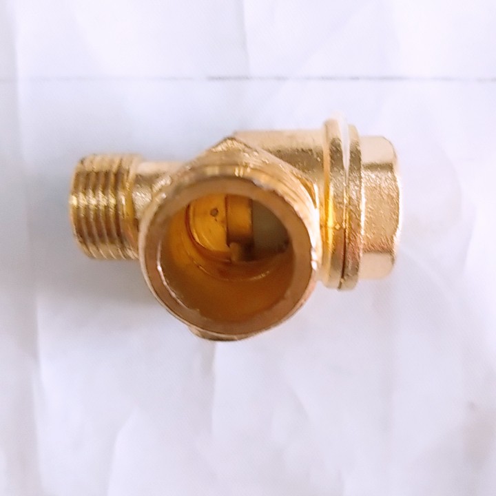 Van 1 chiều máy nén khí / Van 1 chiều máy bơm hơi  ren trong kích thước 20*16*10mm nguyên chất đồng