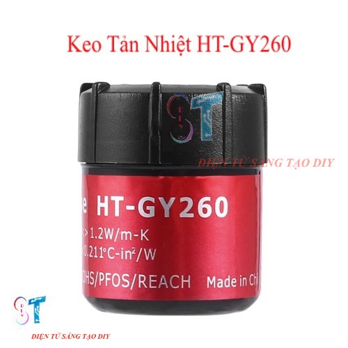 Keo Tản Nhiệt Làm Mát CPU Hutixi HT-GY260 (Đỏ) - Dạng hủ xám