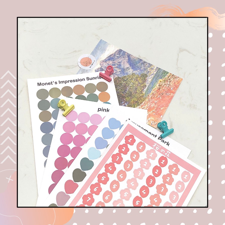 Sticker dễ thương chấm tròn nhiều mẫu