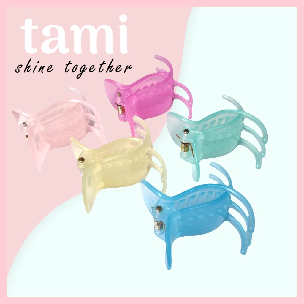 Gấp Tóc 5 Răng Màu Pastel Cao Cấp