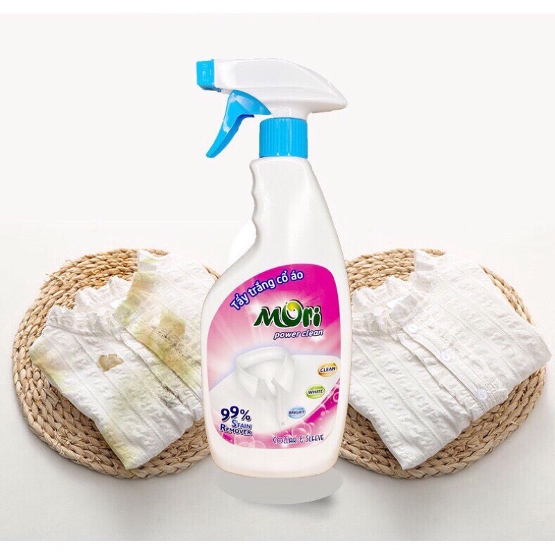 Tẩy mốc Cổ Áo Trắng Mori đánh bay mọi vết ố bẩn của áo trắng và áo mầu