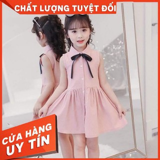 Váy công chúa hồng nơ đen cực đáng yêu cho bé
