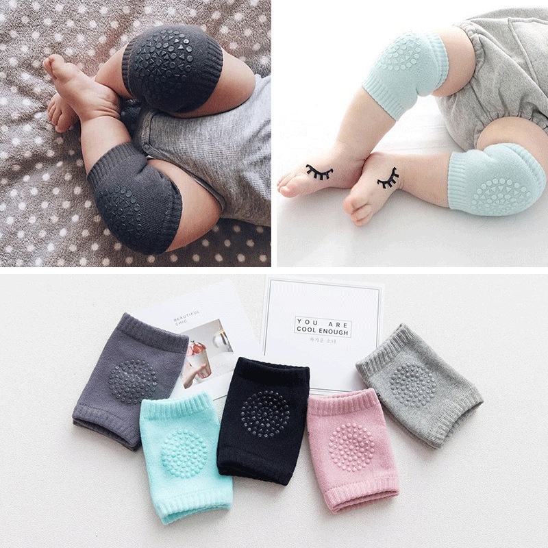 1 Cặp Miếng Đệm Đầu Gối Mềm Mại Chống Trượt An Toàn Dành Cho Bé Tập Bò