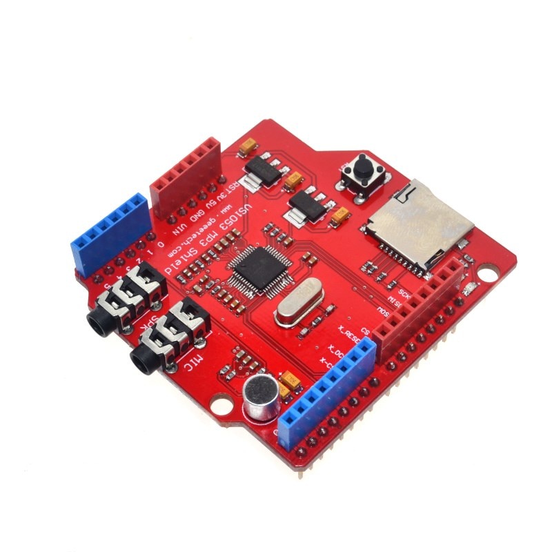 Bảng Mạch Phát Triển Wvgat VS1053 VS1053B MP3 Hỗ Trợ Thẻ TF Cho Arduino UNO R3