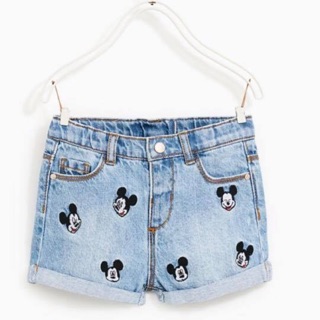 Freeship 99k toàn quốc_,Quần sooc bò mickey bé gái vnxk 4m-4y