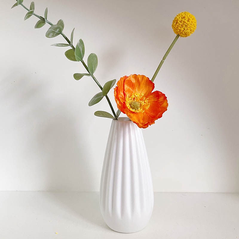 Lọ hoa gốm phong cách đơn giản hiện đại dùng để bàn trang trí 13cm