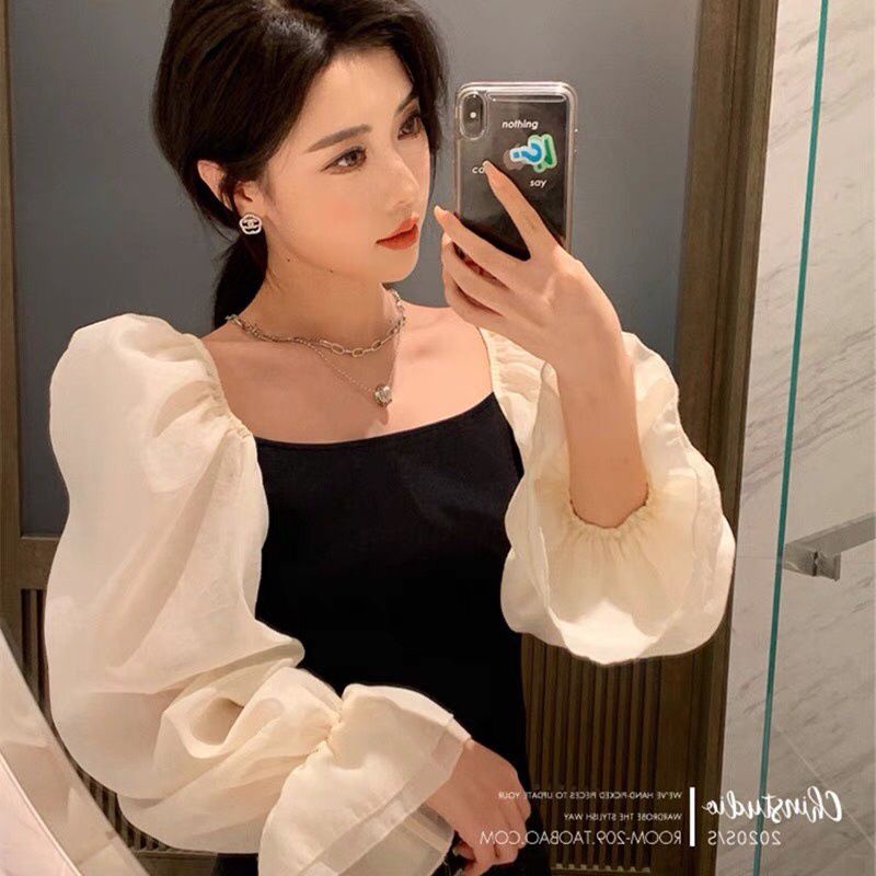 ÁO PHỐI VOAN TAY PHỒNG H5