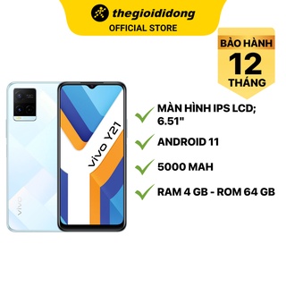 Điện thoại Vivo Y21 (4GB/64GB) màn hình 6.51" IPS LCD pin 5000 mAh - Chính hãng BH 12 tháng