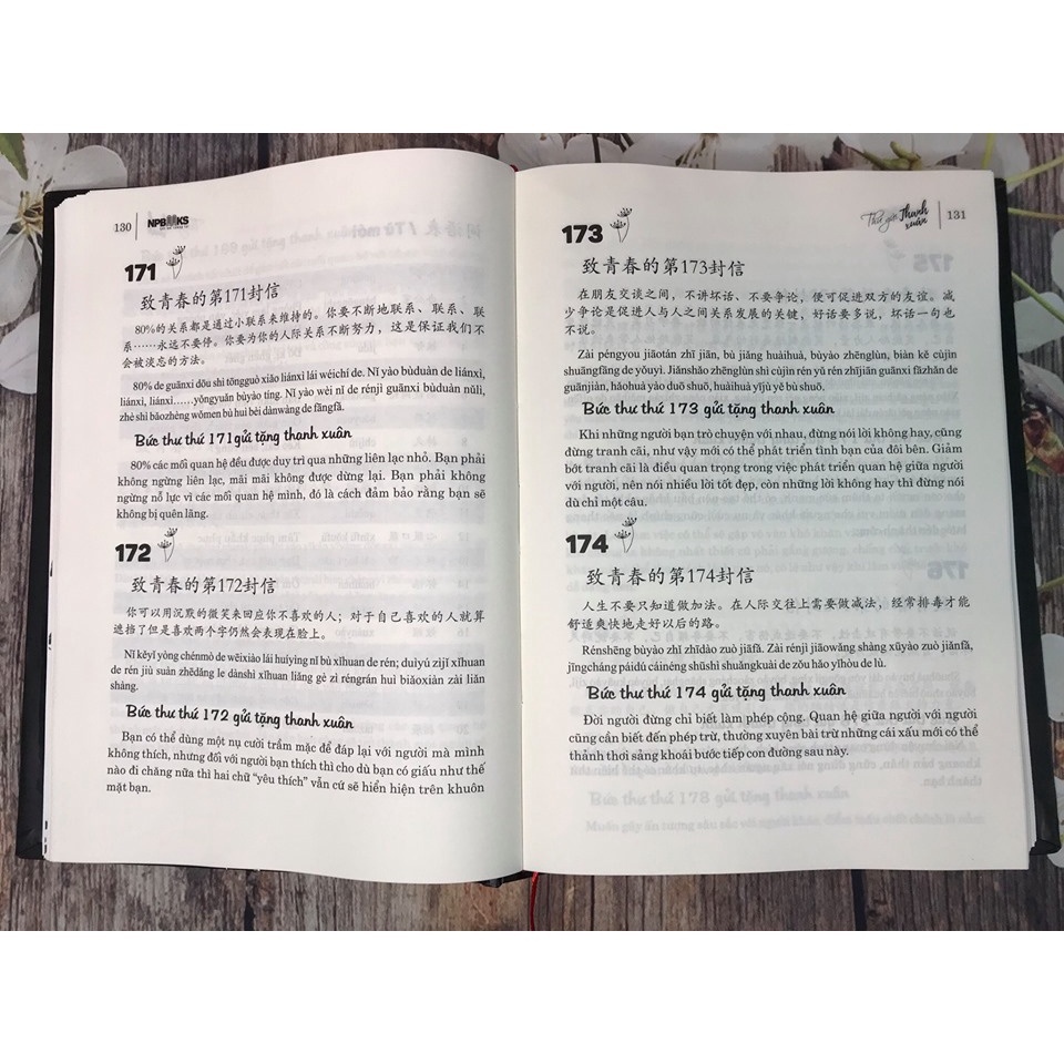 Sách - combo: 999 Bức Thư Viết Cho Chính Bạn + Gửi tôi thời thanh xuân - Song ngữ Trung Việt có phiên âm + DVD tài lệu