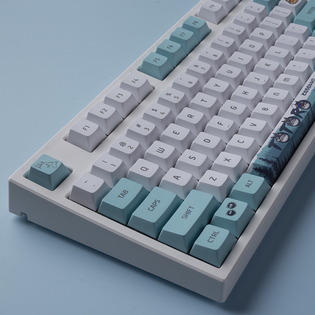 Keycap Totoro chất liệu PBT 129 nút dành cho bàn phím cơ