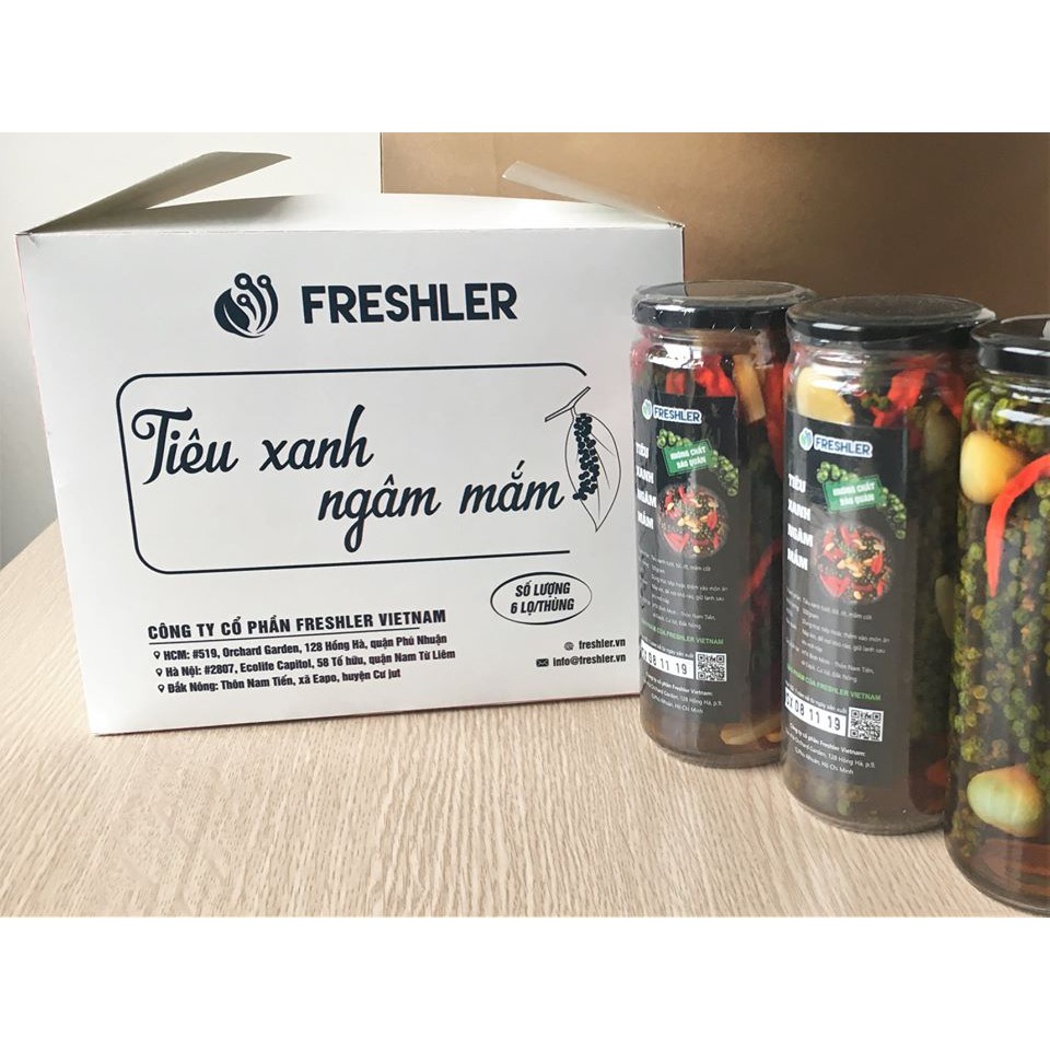 TIÊU XANH NGÂM MẮM FRESHLER 500ML