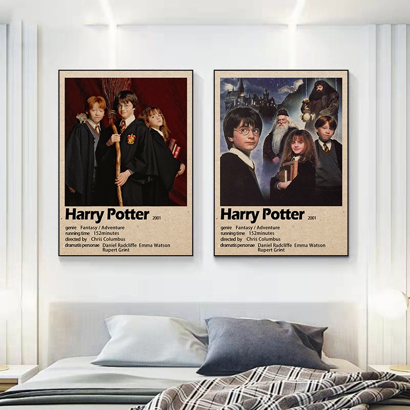 Poster Phim harry potter Trang Trí Phòng Khách Quán bar Phong Cách retro