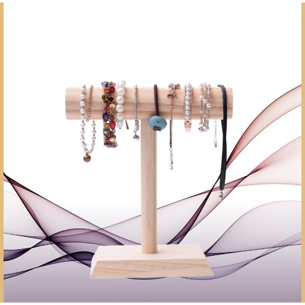 Kệ gỗ  treo trang sức đồng hồ đeo tay dây chuyền decor trang trí để bàn