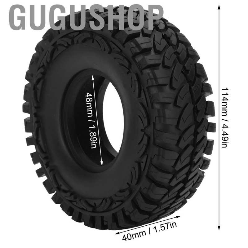 Gugushop RC Car Wheel Tyres Rubber Tires  4pcs 114MM 1.9Inch Fit for SCX10 90046 1/10 Scale Model Crawler Off-road Truck