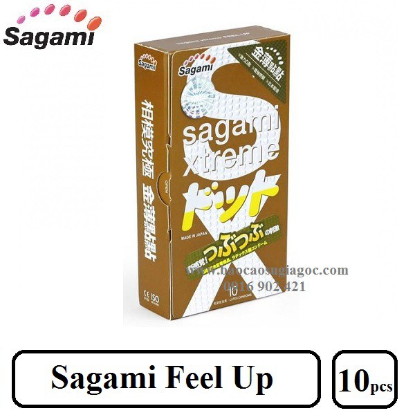 Bao cao su Sagami Xtreme Feel up (hộp 10 bao)
