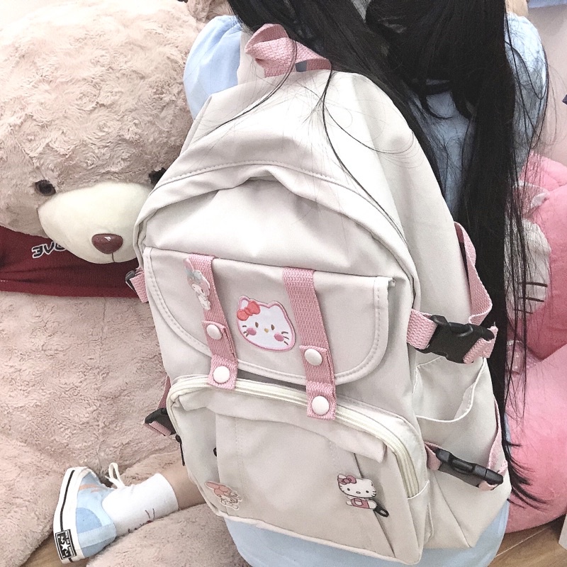 Balo Hello Kitty hồng dễ thương đi học đi chơi
