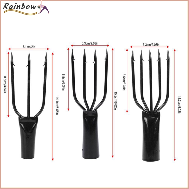 Đầu giáo câu cá 5 chĩa kích thước nhỏ bằng thép lò xo