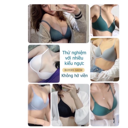 Hot-Áo lót su không gọng đệm mỏng chống lộ viền