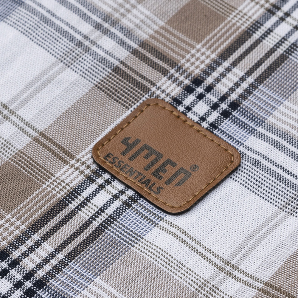 Áo Sơ Mi Nam Regular Caro 4MEN ASM097 cổ bẻ truyền thống, vải cotton thoáng mái, form dáng đẹp, trẻ trung hiện đại