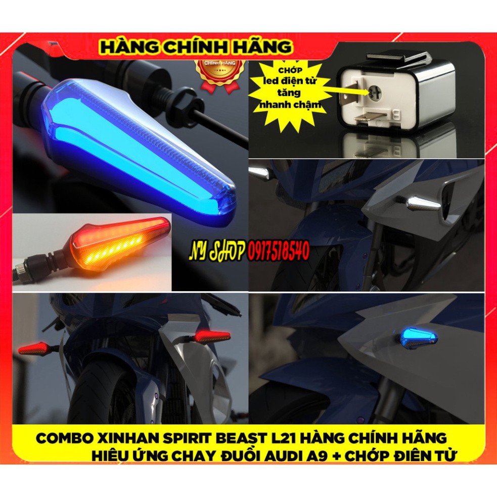 🔦 COMBO Xi Nhan Spirit Beats L21 chính hãng chống gãy hiệu ứng chạy đuổi audi kèm cục chớp 🔦 (hình thật)