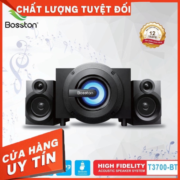 Loa Vi Tính Bluetooth Bosston T3700-BT Led RGB Loa Máy Tính Để Bàn Công Suất 25W Âm Thanh HD Cực Đỉnh
