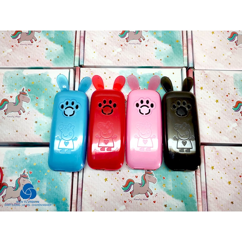 Điện thoại Hoswn H21 kiểu dáng dễ thương có giả giọng nói 2 sim 2 sóng- bh 12 tháng