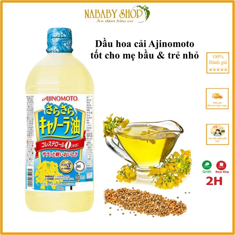 [Date 1/2023] Dầu Ăn Hoa Cải Ajinomoto Bổ Sung Omega 3 &amp; 6 (1000G)