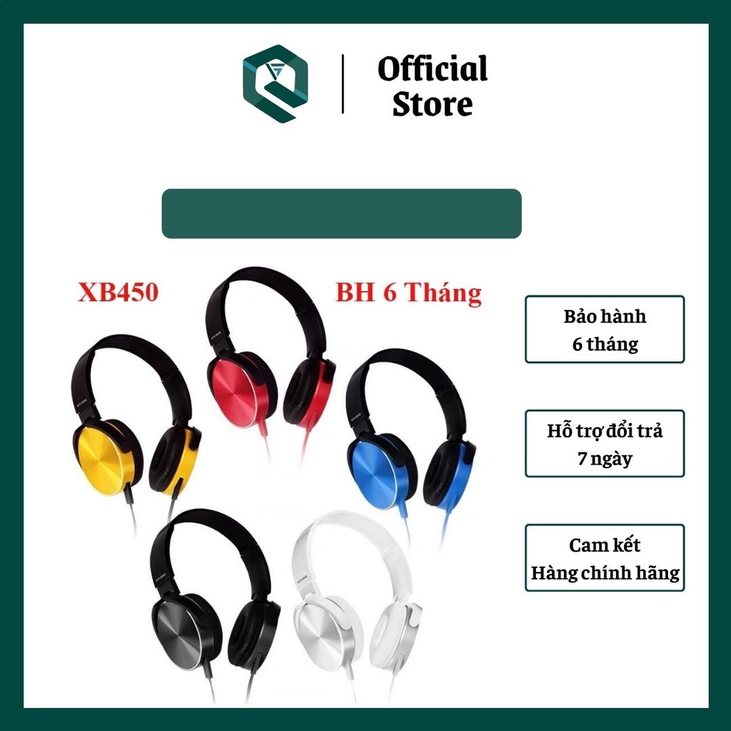 Tai Nghe Chụp Tai Có Dây Headphone XB450BT Có Mic Cho Điện Thoại Máy Tính Chơi Game Nghe Nhạc Xem Phim Âm Thanh Cực Hay