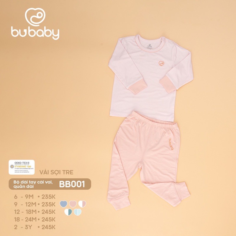 Sale up to 50%BU mẫu mới 2020!Bộ dài tay cài vai quần dài chất liệu sợi tre phối màu siêu dễ thương cho bé từ 6m-3y!