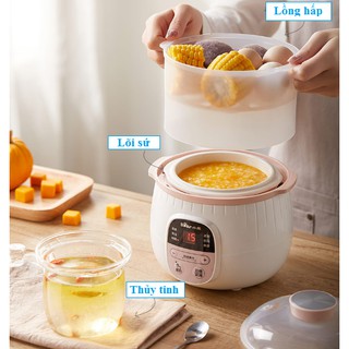 Nồi nấu cháo chậm, nồi ninh hầm cách thủy BEAR 6 trong 1