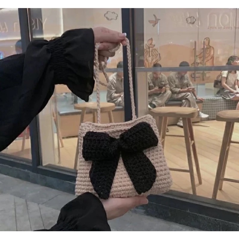 TÚI NƠ LEN ĐEO VAI /ĐEO CHÉO