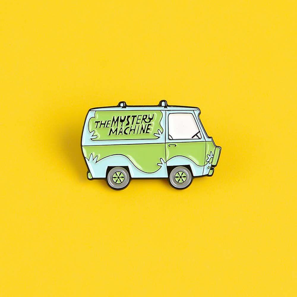 Ghim Cài Áo Hình Xe Bus Scooby Dễ Thương|Ghim Cài Áo Tráng Men Thiết Kế Tinh Tế Thời Trang