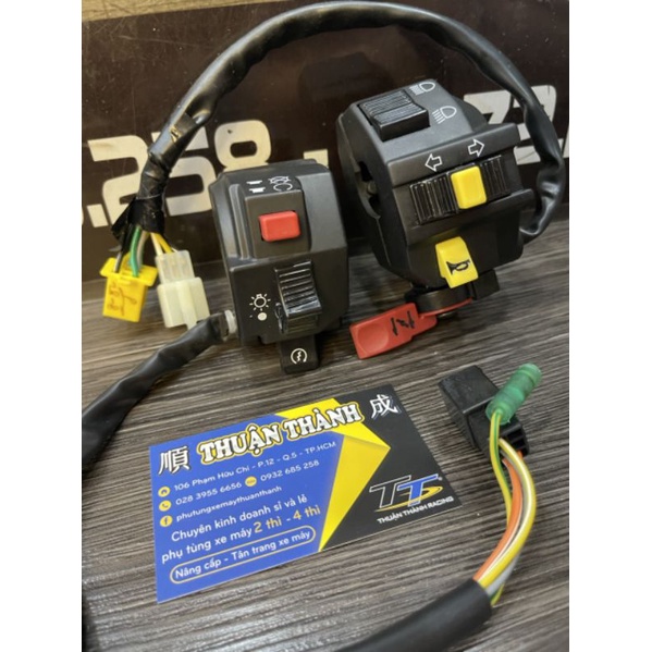 Cùm công tắc Viva zin hãng / Gắn sport có đề (có tay e) - Su Sport/Xipo/RGV/Satria2k/RGX