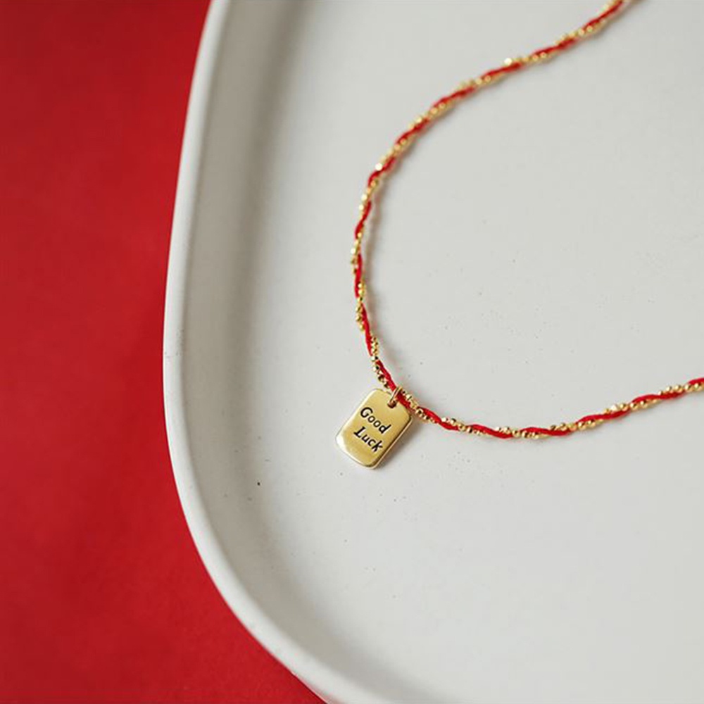 Vòng Tay Dây Đỏ May Mắn Thời Trang Retro Cho Nữ
