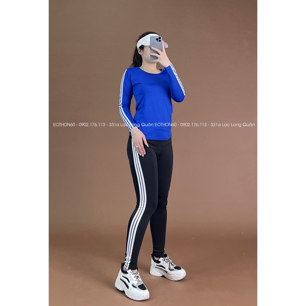 Áo thun das tay dài, quần legging das dáng ôm [hình thật shop chụp] Eothon60