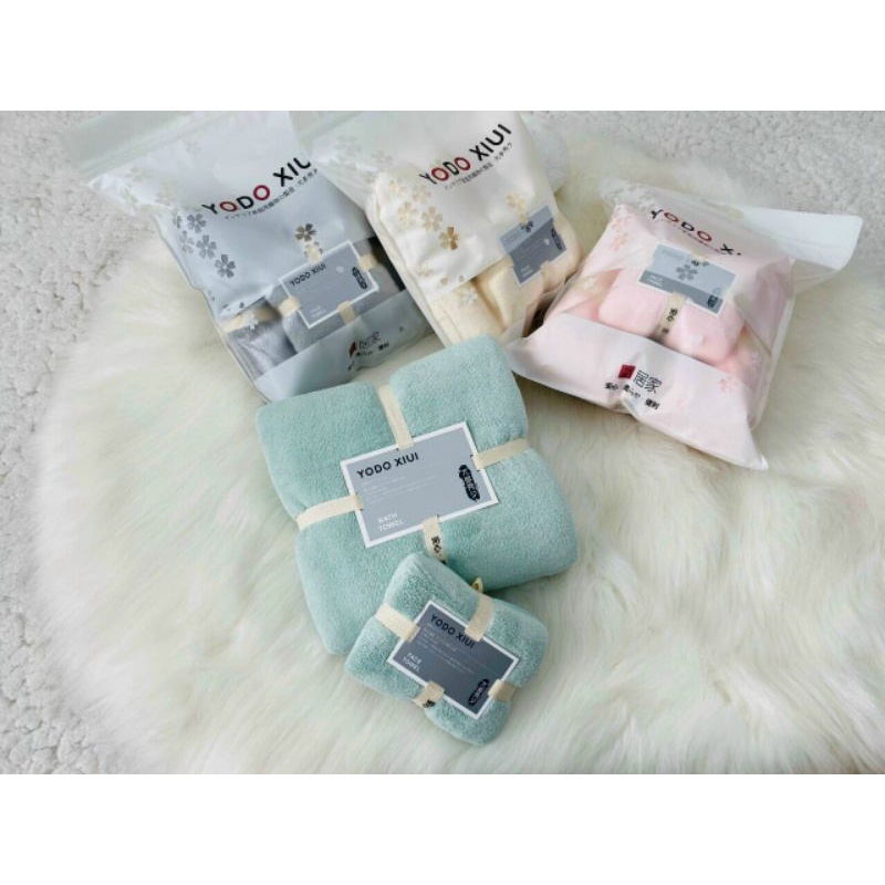 Sét khăn tắm, khăn rửa mặt xuất Nhật(150x75- 80x34)