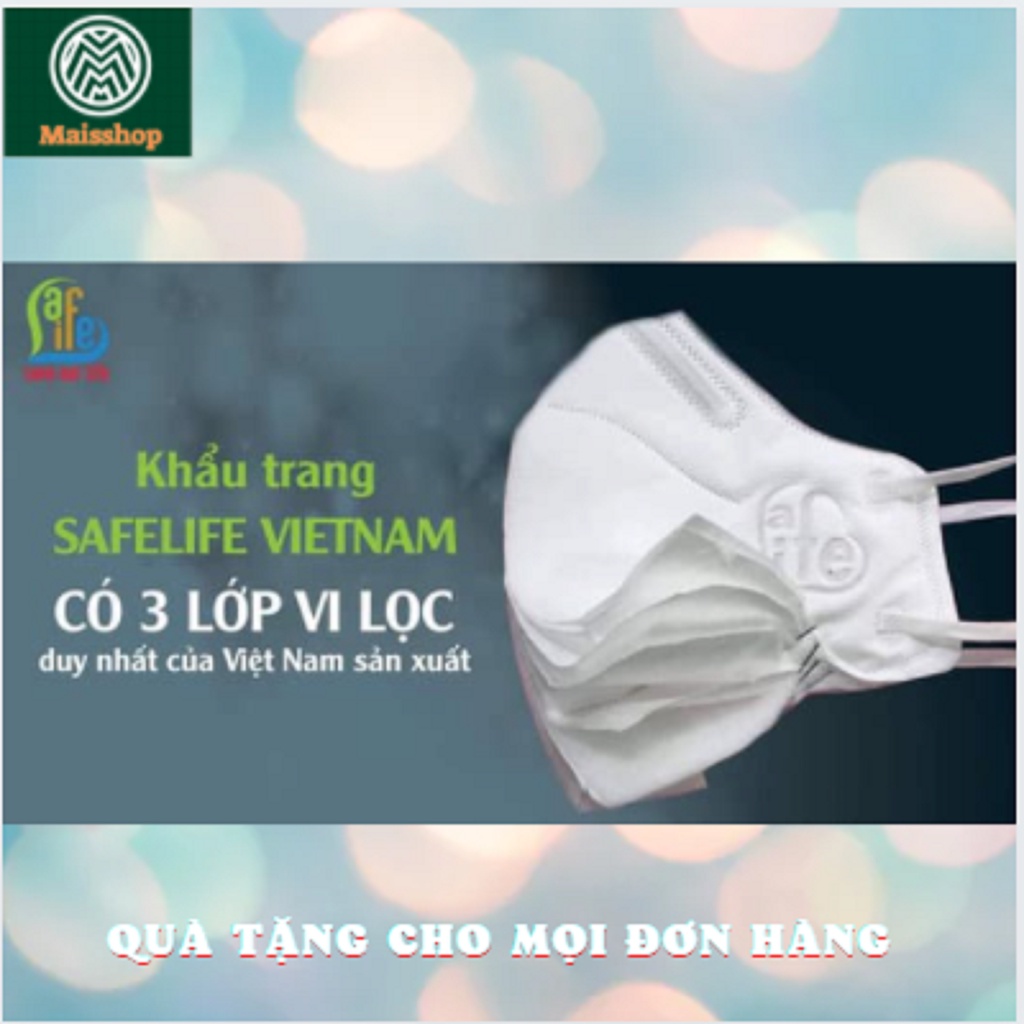 Khẩu trang SAFELIFE trẻ em cacbon chống bụi mịn cao cấp