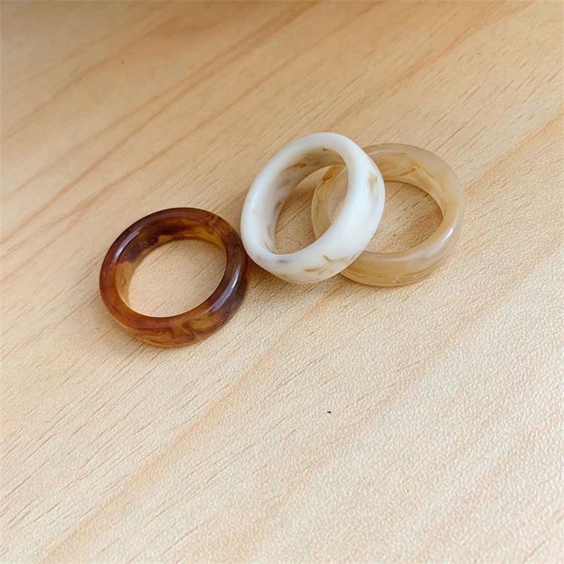 Resin minimalist ring net red Anna same classic ins retro style simple versatile ring ring