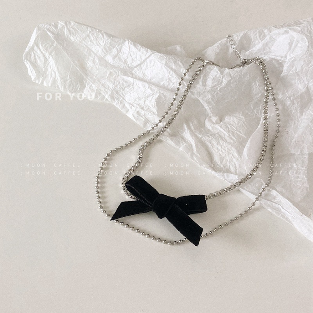 Vòng Cổ Choker Hai Lớp Gắn Trang Trí Ngọc Trai Xinh Xắn Dành Cho Nữ