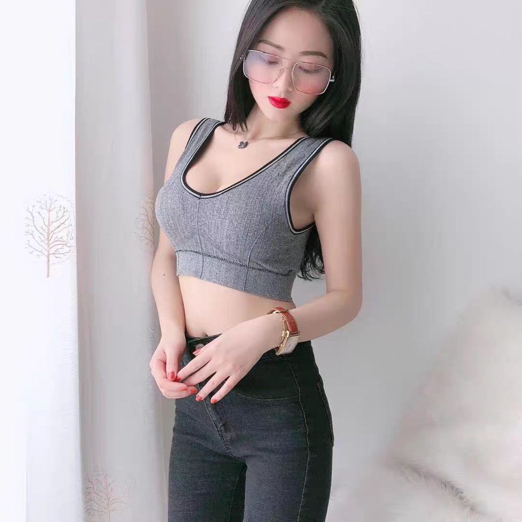 Áo Bra Nữ Thể Thao ⭐ FREESHIP ⭐ Chất Cotton 2 Dây- Áo Ngực Đệm Mỏng A2.0