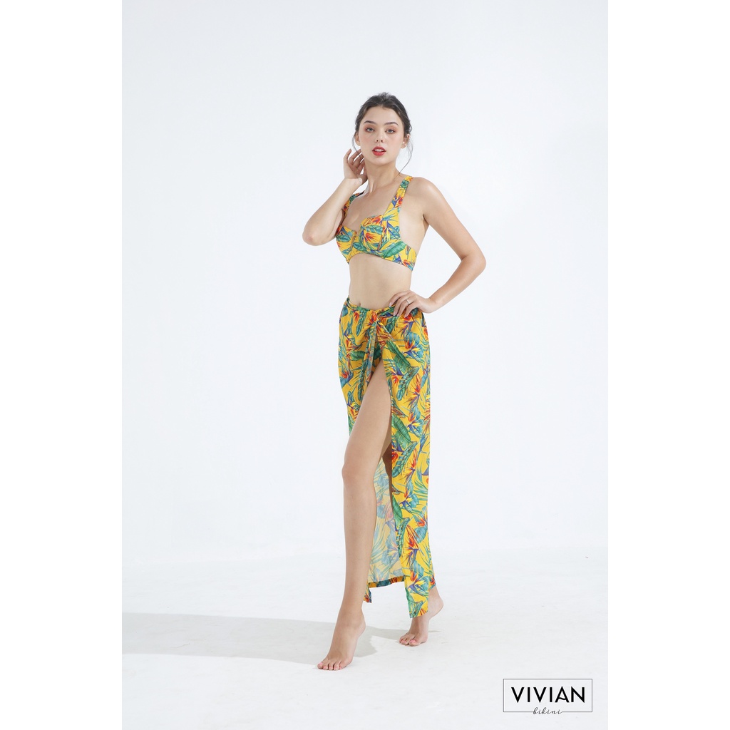 Váy sarong cao cấp 𝐕𝐈𝐕𝐈𝐀𝐍 kiểu dáng dài - Vàng - VC014_YL