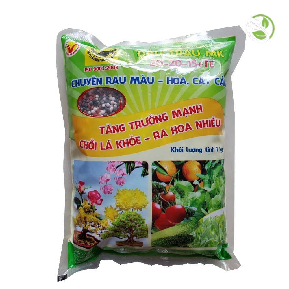 Phân Bón Đầu Trâu MK Cao Cấp NPK 20-20-15 - Gói 1kg