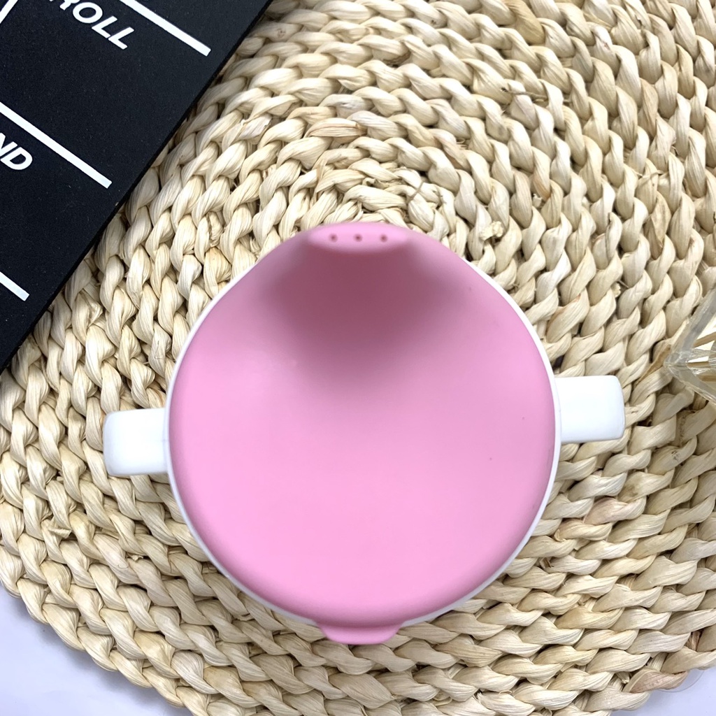 Cốc uống nước cho bé, Cốc tập uống 2 tay cầm Baby Babuu Nhật Bản 150ml cho bé