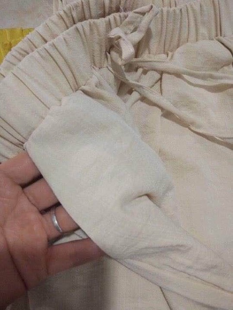 Quần baggy đũi chun lạnh thắt nơ