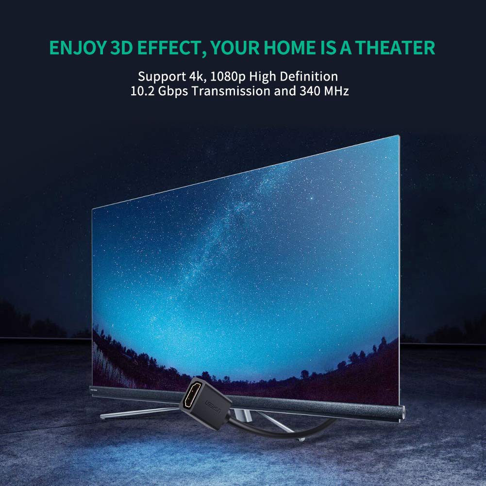 Dây nối dài HDMI 1.4 thuần đồng 19+1, dài từ 1-2m UGREEN HD107 - Hàng Chính Hãng - Bảo Hành 18 Tháng