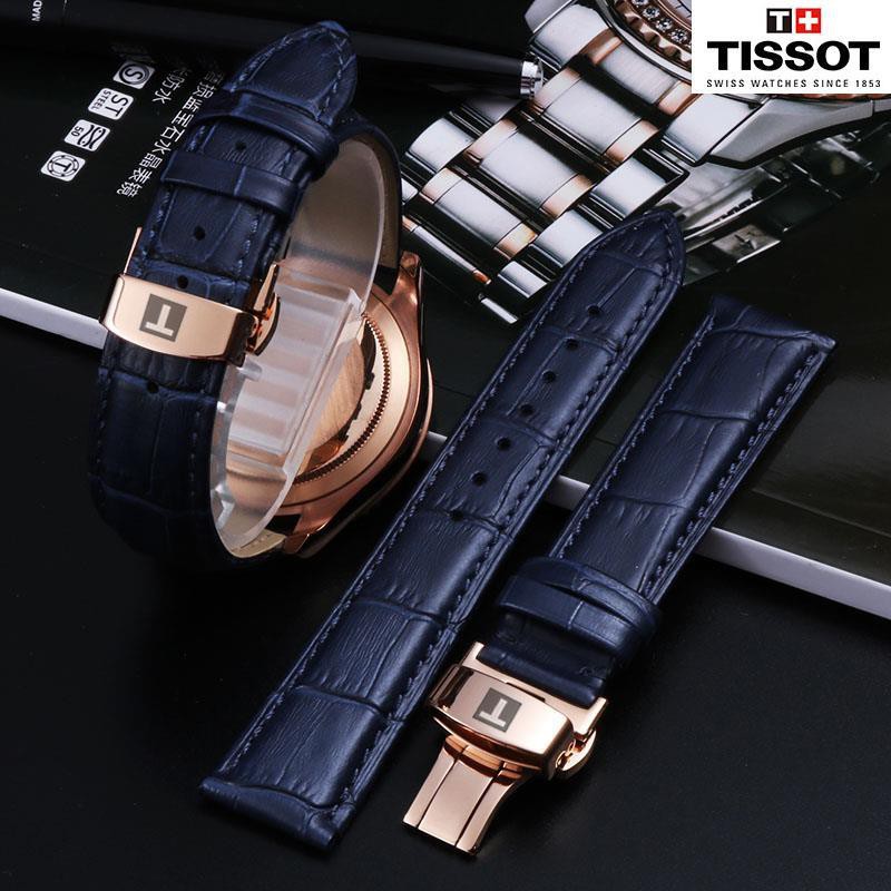 （Bolanxun） Thay thế dây da Tissot powermatic80.111 eta902.101 nam và nữ khóa bướm 15 19mm