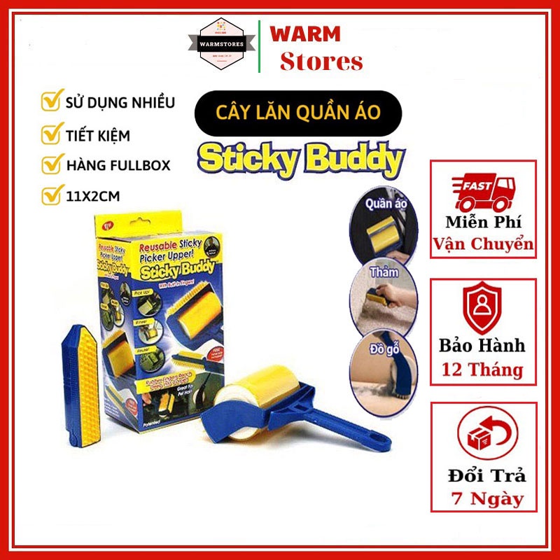 Cây Lăn Bụi Làm Sạch Quần Áo Ga Giường, Sofa, Lông Chó Mèo Tiện Lợi Dễ Sự Dụng Thông Minh Sticky Buddy