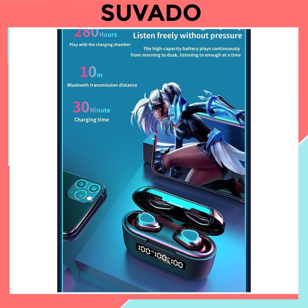 Tai nghe Bluetooth 5.1 V8S True Wireless không dây TWS CSR nút cảm ứng kháng nước thể theo stereo