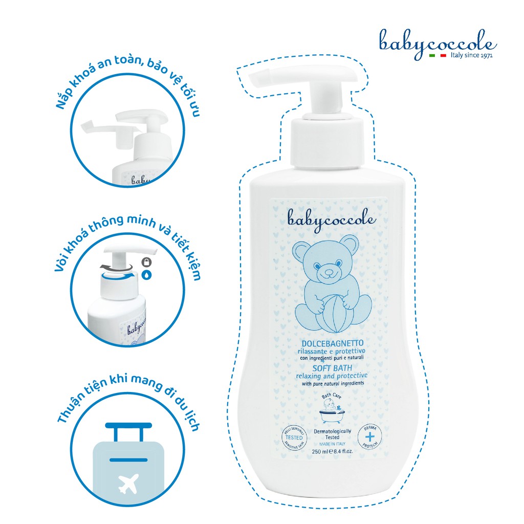 Combo Tắm gội dưỡng ẩm Baby coccole 250ml